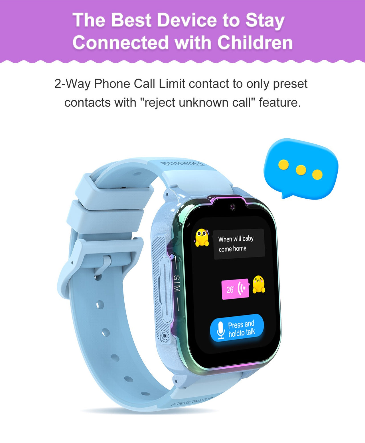 DH20 Children's Smart Watch: Full Netcom 4G, Video Calls, GPS Tracking & SIM Card Support for Students