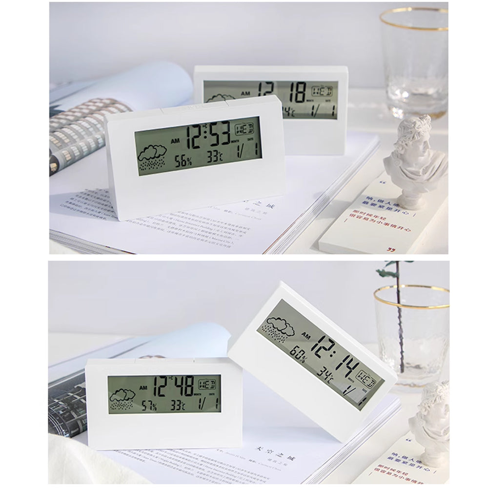 LED Thermo-Hygrometer Alarm Clock for Indoor