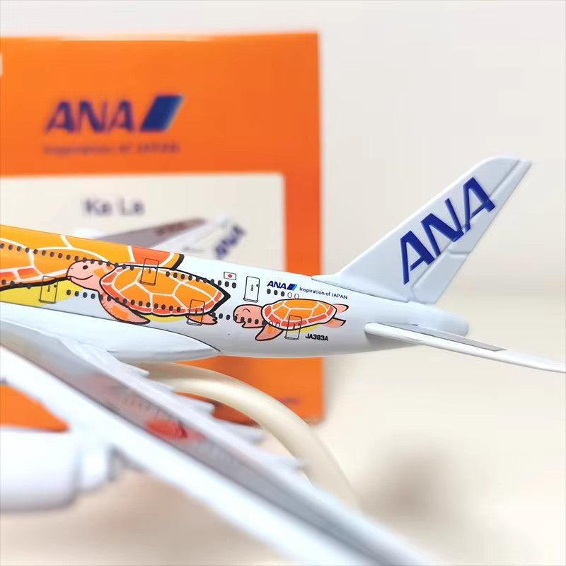 Japan ANA Airlines Airbus A380 Turtle KaLa Airplane Model (14CM 1