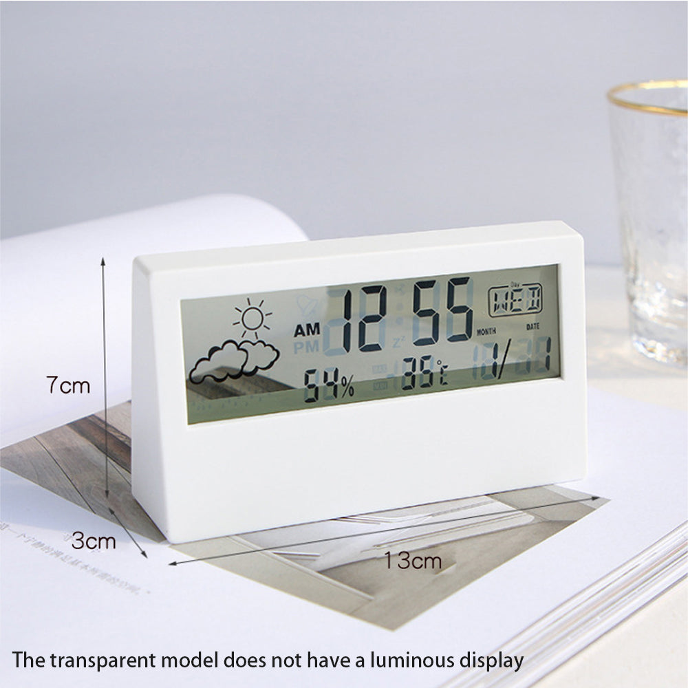 LED Thermo-Hygrometer Alarm Clock for Indoor