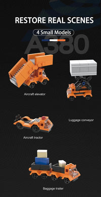 Thumbnail for City Passenger Plane Building Blocks A1380 Dreamliner Airbus Transport Airliner Model