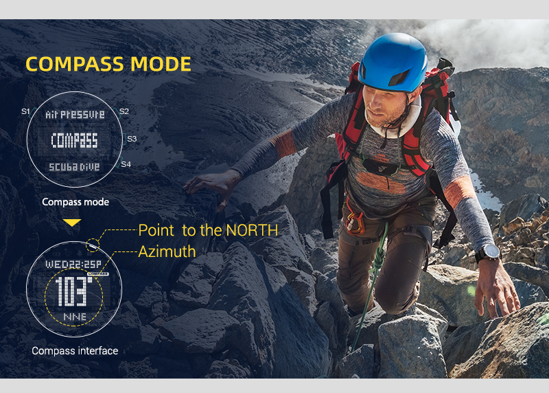 Outdoor Sports Waterproof Intelligent Diving Computer Watch