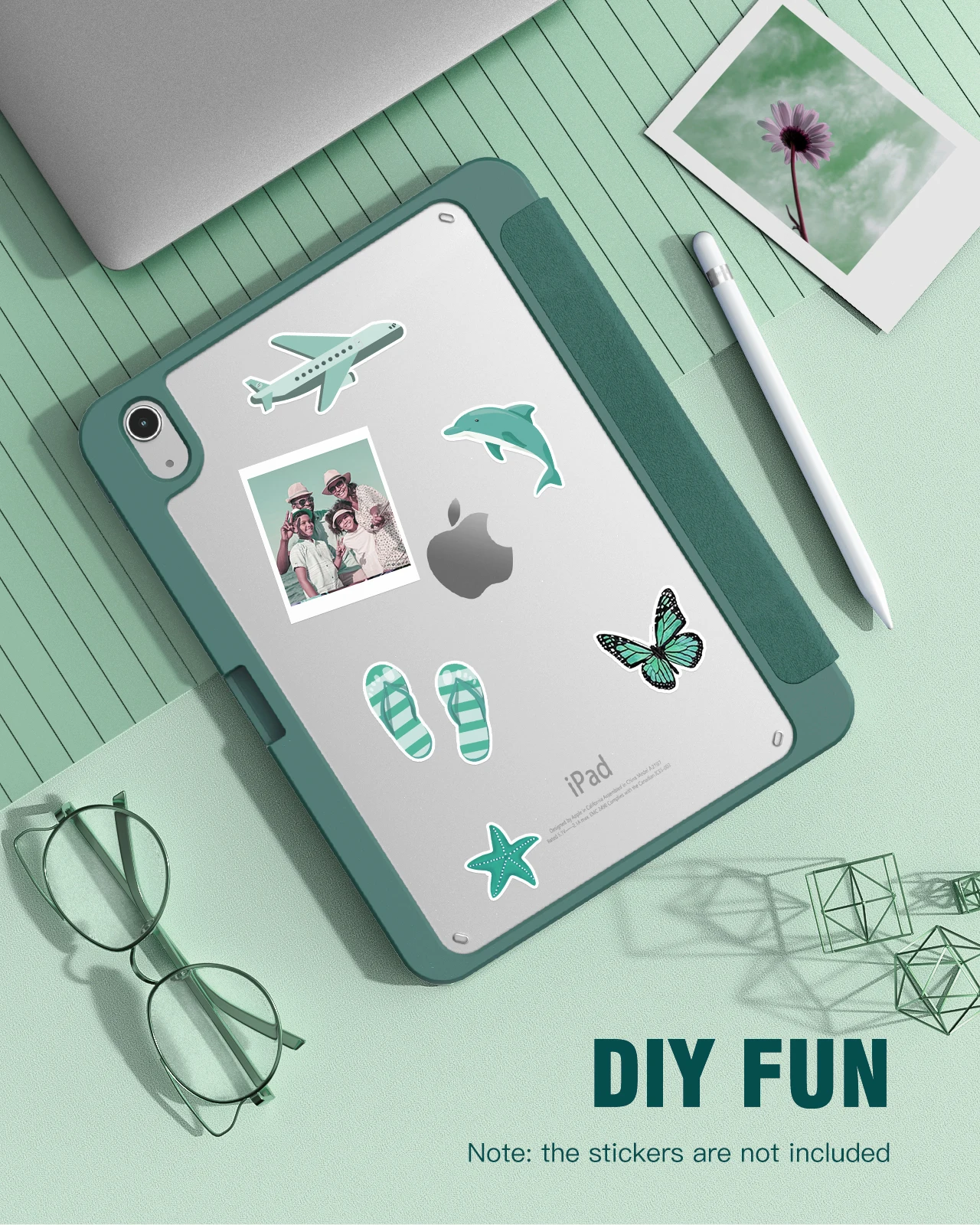 Multifunctional Protective Case for iPad (Acrylic TPU, 3-fold)