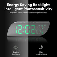 Thumbnail for LED Mirror Digital Alarm Clock w/ Temp-Humidity & Date