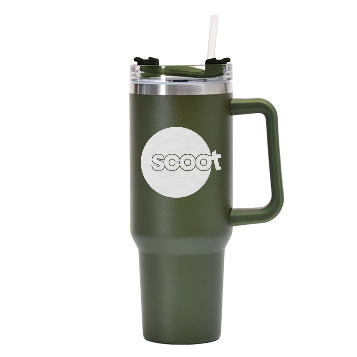Scoot Airlines Designed 40oz Stainless Steel Car Mug With Holder