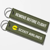 Thumbnail for Scoot Airlines Crew & Staff Tag Key Chains - Green Army - Remove Before Flight