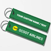 Thumbnail for Scoot Airlines Crew & Staff Tag Key Chains - Green - Personalized