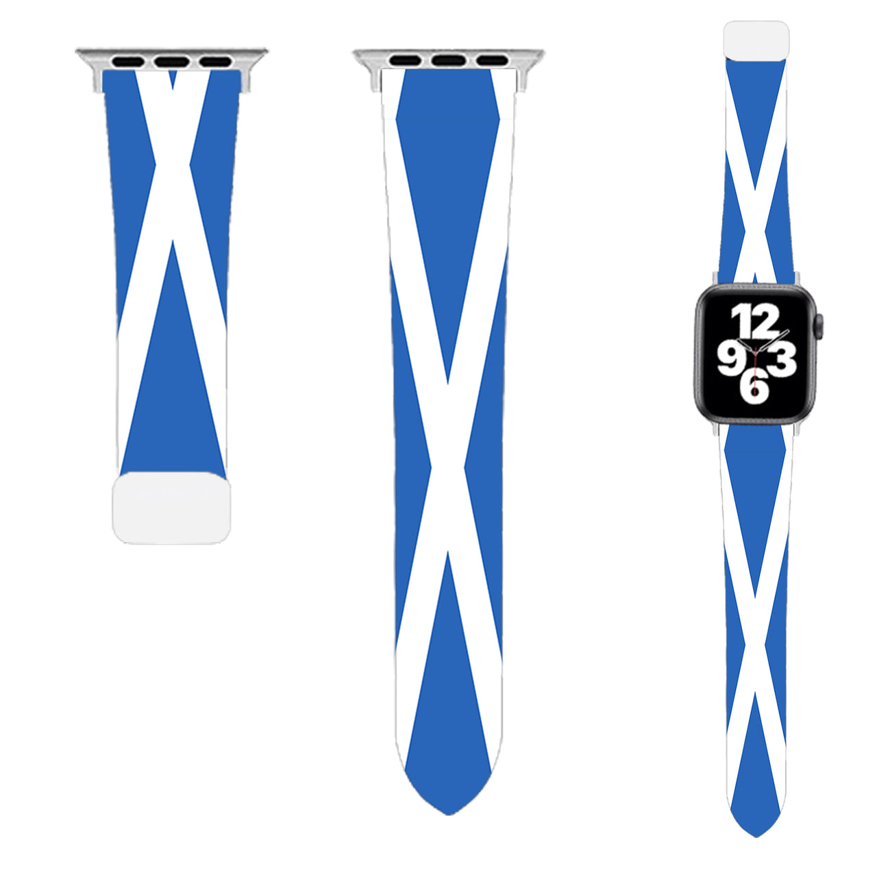 Scotland Flag Designed Soft Silicone Apple Watch Bands