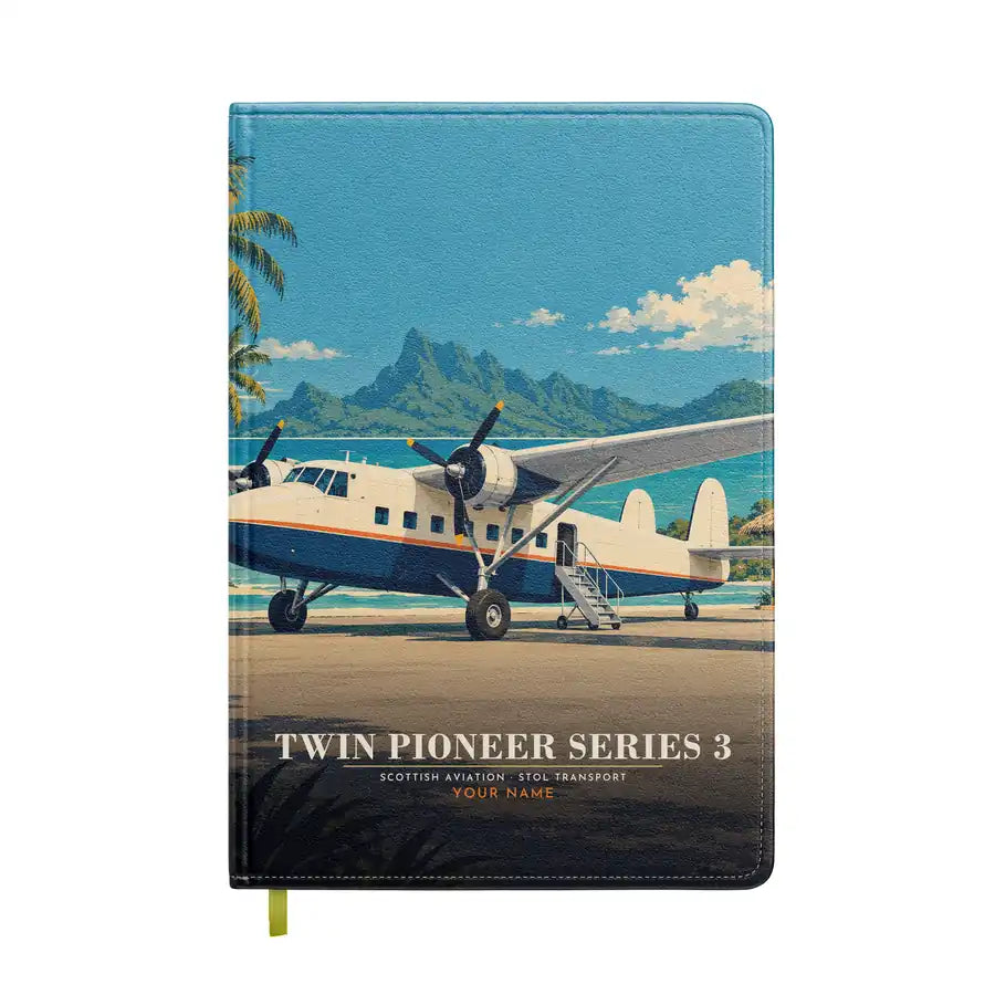 Scottish Aviation Twin Pioneer Series 3 - 3D + Name - Notebook - Full Print