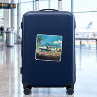 Thumbnail for Scottish Aviation Twin Pioneer Series 3 - 3D + Name - Square Sticker - Suitcase