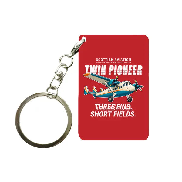 Scottish Aviation Twin Pioneer Series 3 - Cartoon - Key Chain - Red
