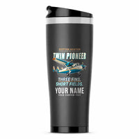 Thumbnail for Scottish Aviation Twin Pioneer Series 3 - Cartoon + Name - Stainless Steel (No Holder) - Gray