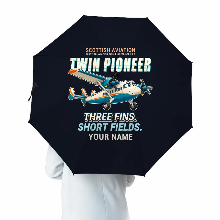Scottish Aviation Twin Pioneer Series 3 - Cartoon + Name - Umbrella