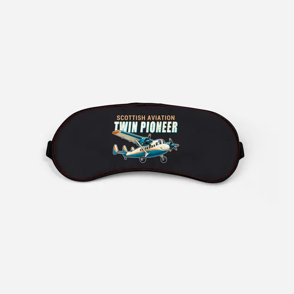 Scottish Aviation Twin Pioneer Series 3 - Cartoon - Sleep Mask - Black