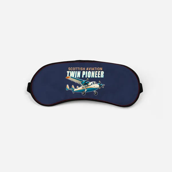 Scottish Aviation Twin Pioneer Series 3 - Cartoon - Sleep Mask - Navy Blue