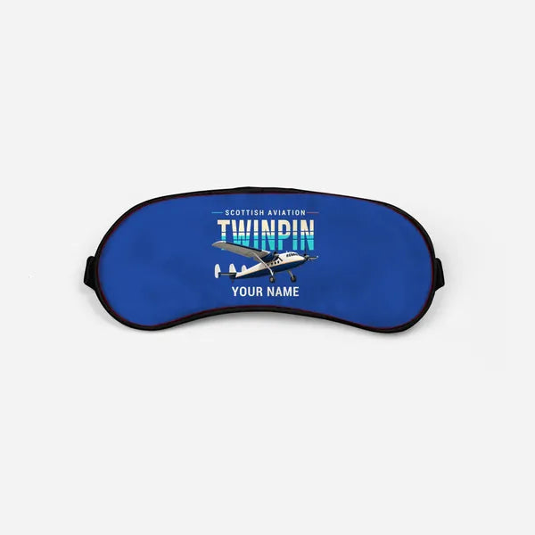 Scottish Aviation Twin Pioneer Series 3 - Original + Name - Sleep Mask - Blue