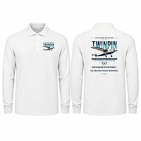 Thumbnail for Scottish Aviation Twin Pioneer Series 3 Premium Polo T-Shirts - Original - Long Sleeve - White