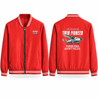 Thumbnail for Scottish Aviation Twin Pioneer Series 3 Stylish Jackets - Baseball Collar - Cartoon - Red