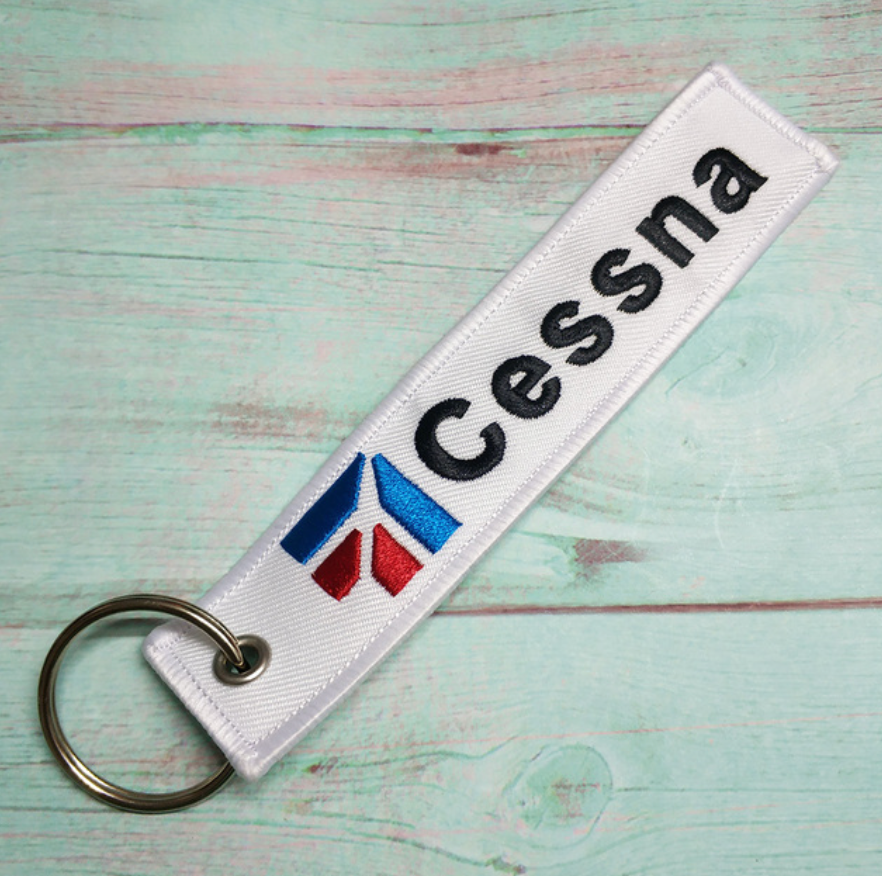 Cessna (White) Designed Key Chains