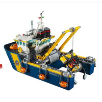 Thumbnail for 774pcs City Deep Sea Exploration Vessel Submarine Scuba Scooter Shipwreck Shark Building Block Toys Compatible With Model prese