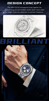 Thumbnail for Fashion Multifunctional Quartz Calendar Luminous Stainless Mens Watches