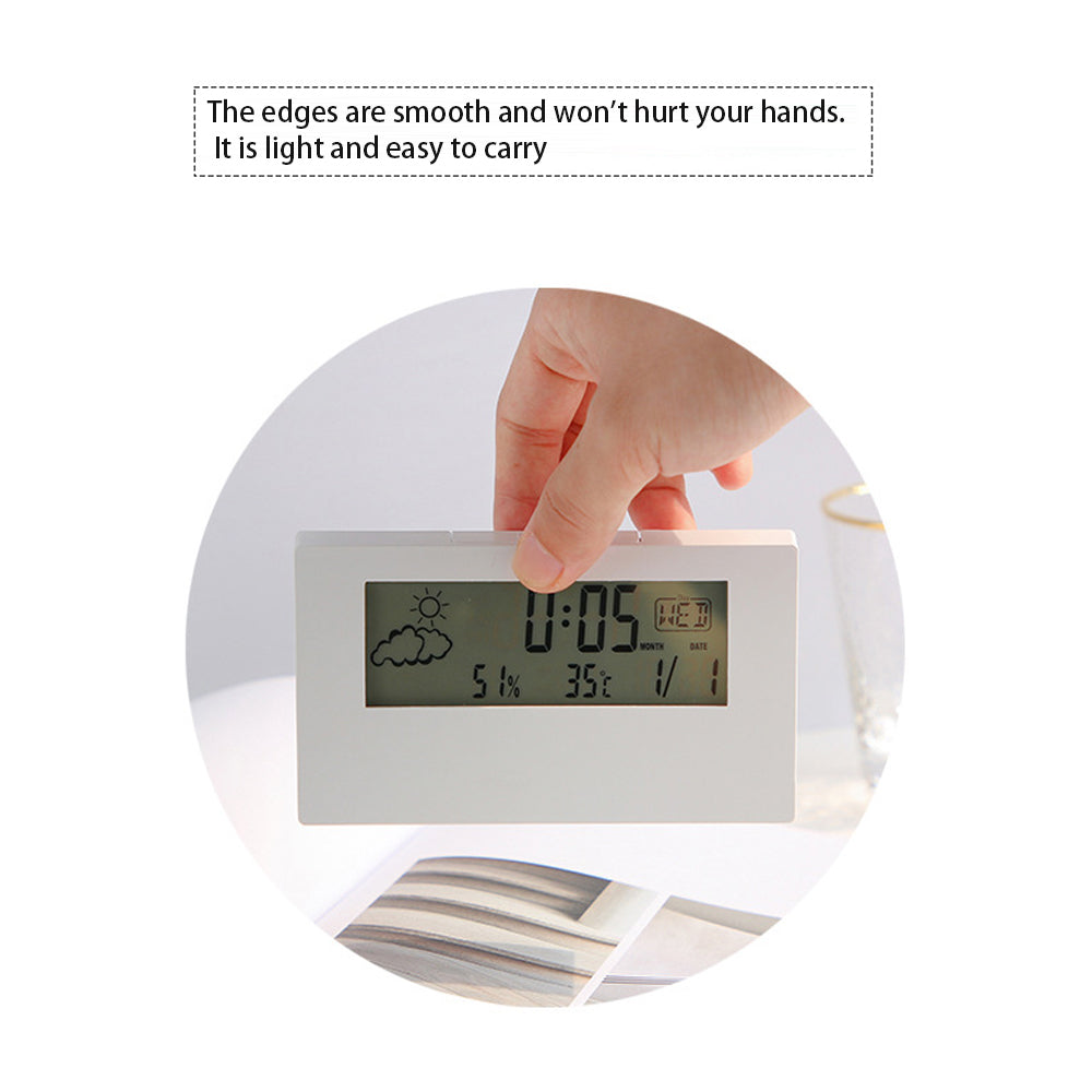 LED Thermo-Hygrometer Alarm Clock for Indoor
