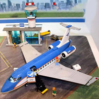 Thumbnail for City Manned Passenger plane Aircraft Building Blocks Bricks Space Shuttle 694PCS Model  60104