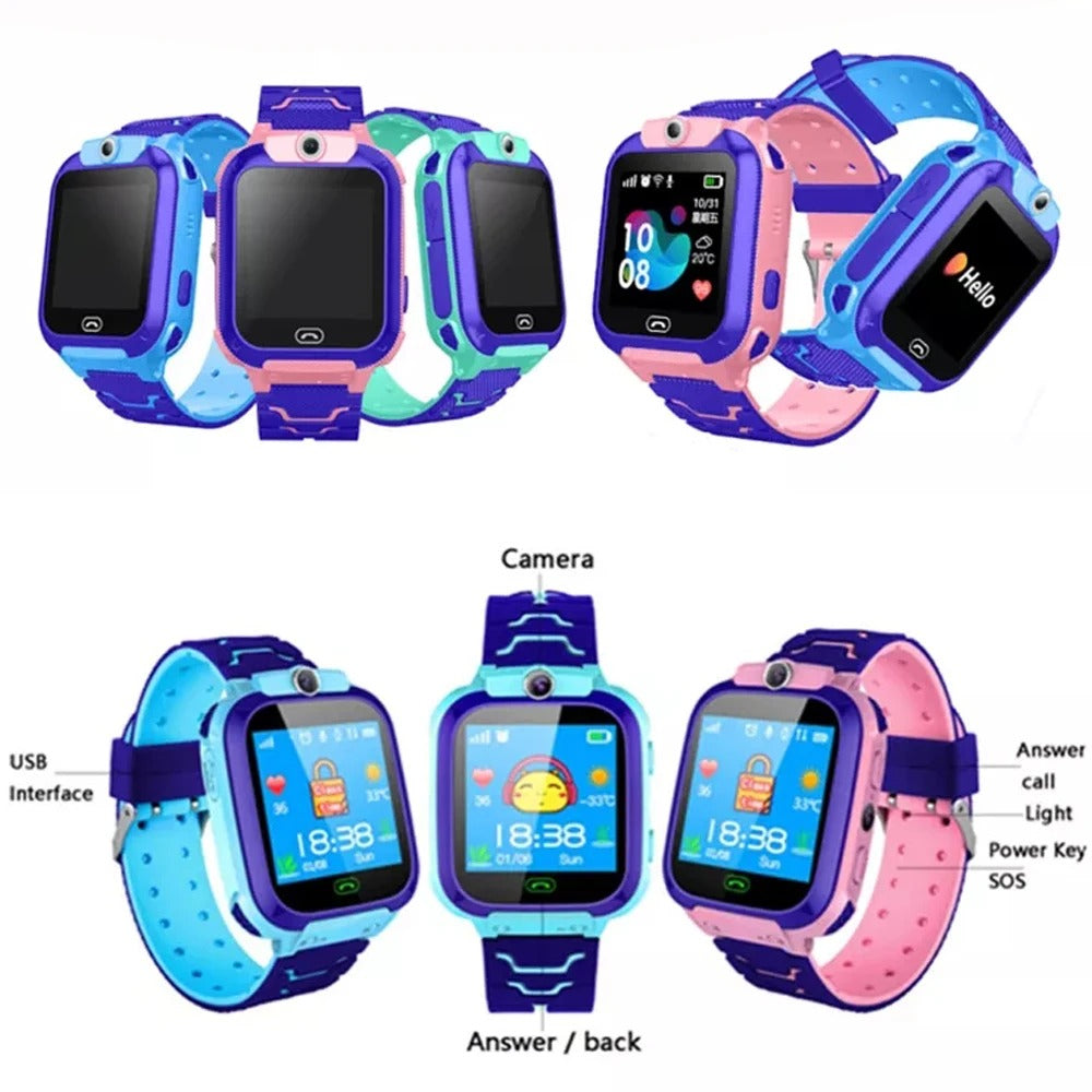 Multifunctional Q12 Children's Watch: Waterproof Design, Call, SOS, Camera & Accurate Positioning for Kids
