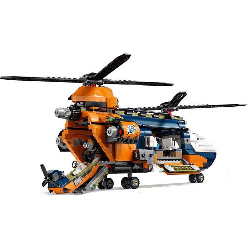881PCS Jungle Rescue Mission City Jungle Explorer Helicopter Figures Bricks