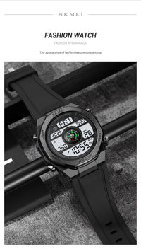Thumbnail for Pedometer Countdown Sport Digital Men 50M Waterproof Calendar Calorie Wristwatch