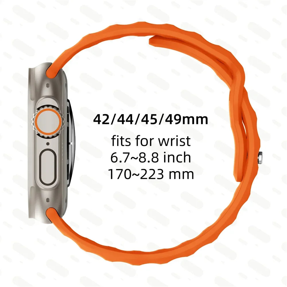 Sport Strap For Apple Watch Ultra band Silicone Air hole Bracelet