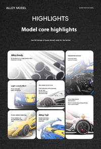 Thumbnail for 1: 22 Mccallum P1 GTR Alloy Car Model High Simulation Diecasts Toy With Sound and Light Pull Back Vehicles Decoration Toys