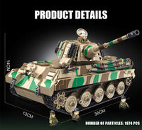 Thumbnail for 1974PCS Tiger II Heavy Tank Set Building Block Model