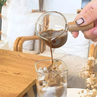 Thumbnail for Square Heat Resistant Coffee Glass Cup With Lid and Straw Transparent