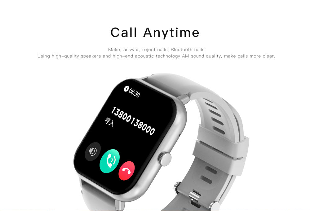 ZL54C+ Unisex Smart Watch: Music Control, 24H Health Monitor & 100+ Sport Modes - Waterproof & Versatile