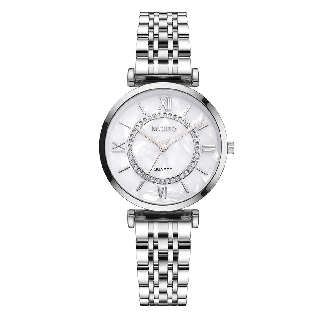 Fashion Diamond Ladies Quartz Watch Steel Female Wristwatch Luxury Crystal Women Bracelet Watches
