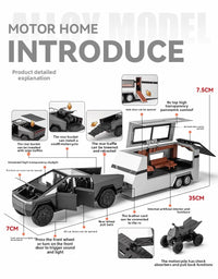Thumbnail for 1:32 Telescopic Trailer Camper Alloy Model