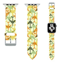 Thumbnail for Seamless Colourful Airplanes Designed Soft Silicone Apple Watch Bands