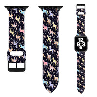 Thumbnail for Seamless Colourful Unicorns Designed Soft Silicone Apple Watch Bands