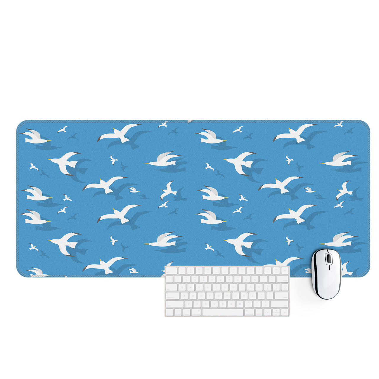 Seamless Seagulls Designed Desk Mats