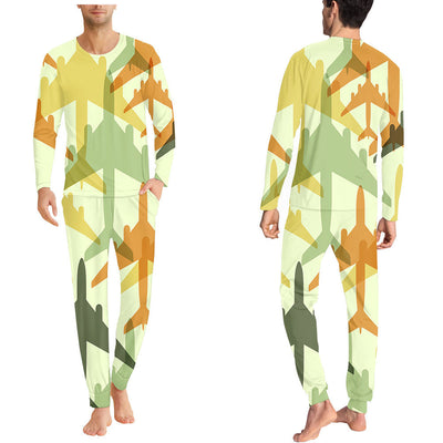 Seamless Colourful Airplanes men pajamas - view 1