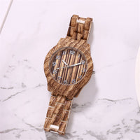 Thumbnail for Fashion Wood Watch Men Bamboo Wooden Watches Movement Clock