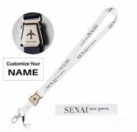 Thumbnail for Senai City Series seat belt lanyard - white with name
