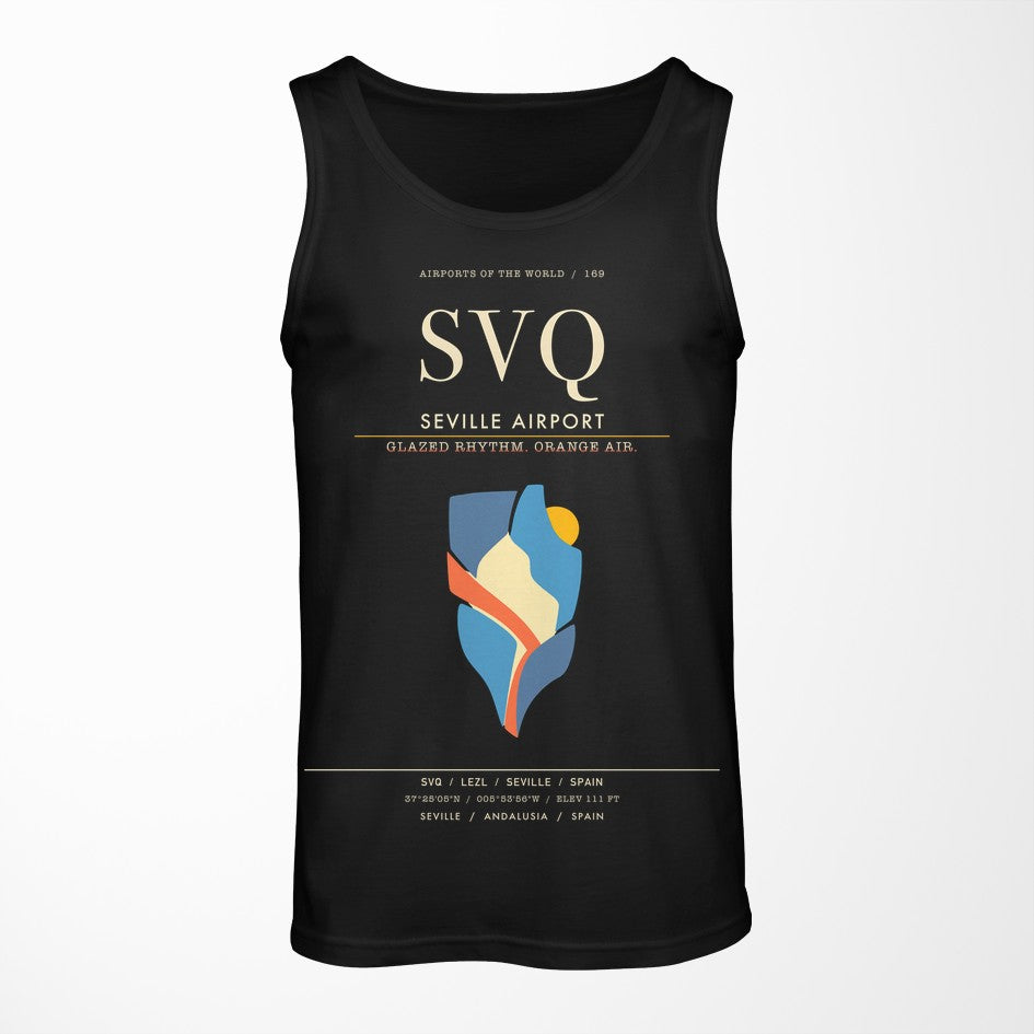 Seville Airport SVQ Tank Top - Black