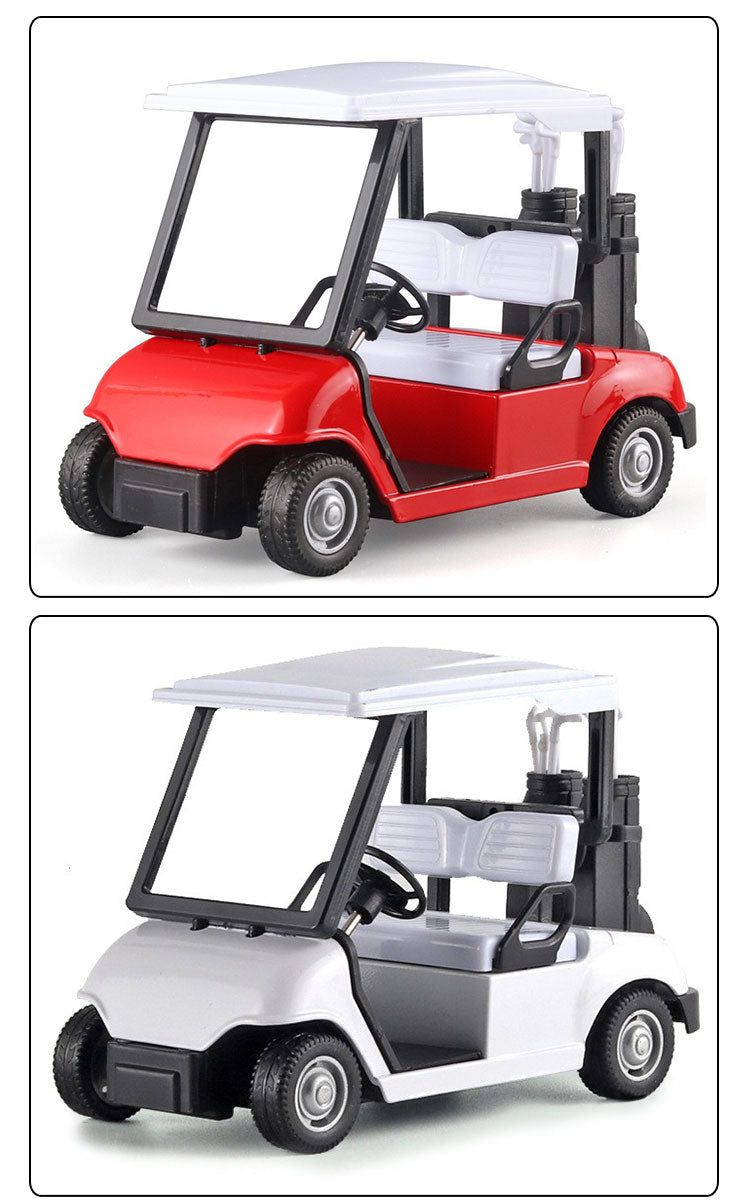 1:20 Mini Alloy Golf Cart Model with Club, Pull-Back