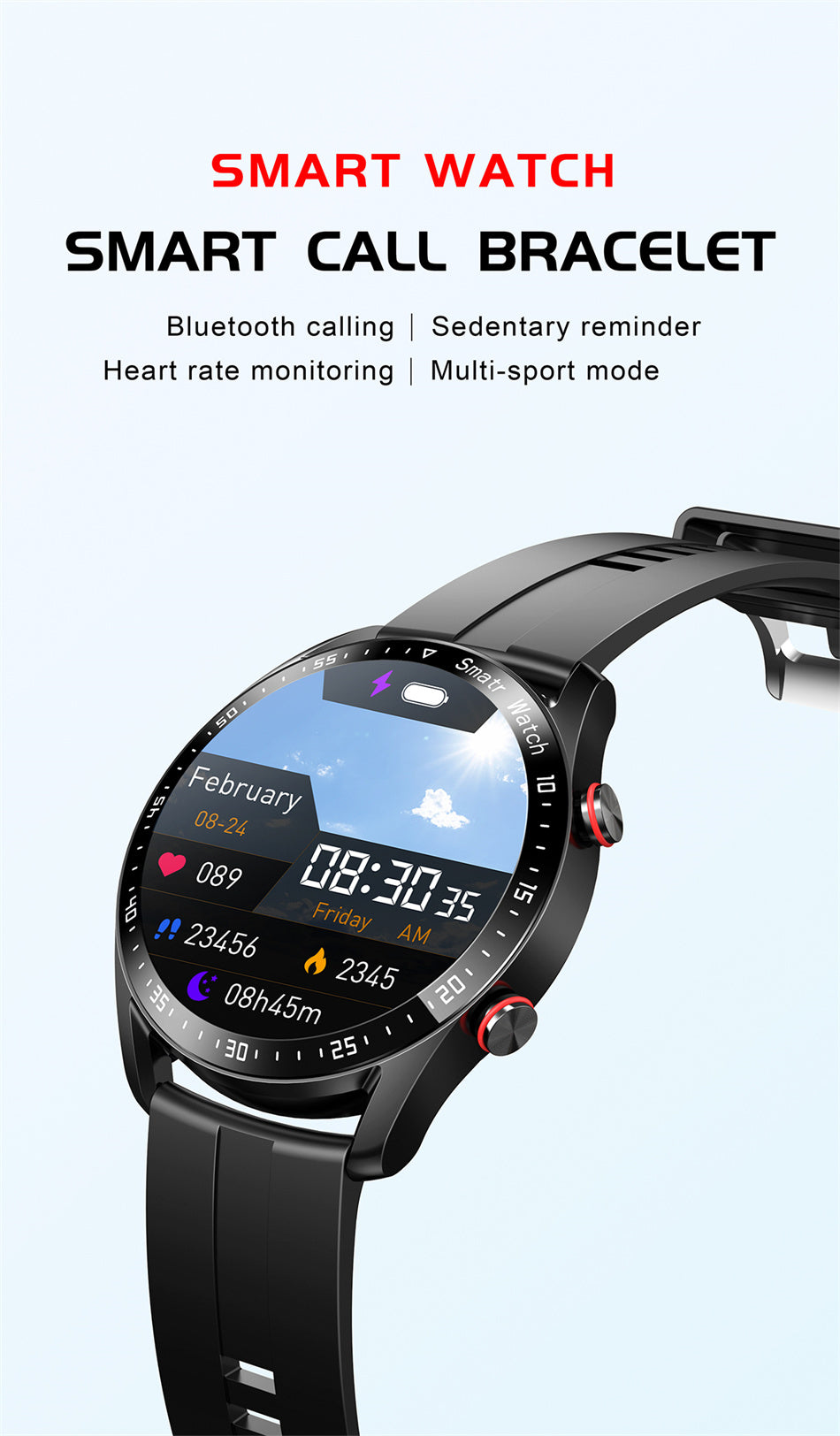 HW20 Smart Watch with ECG + PPG: 1.46" Large Screen Business Stainless Steel Strap & Call Function