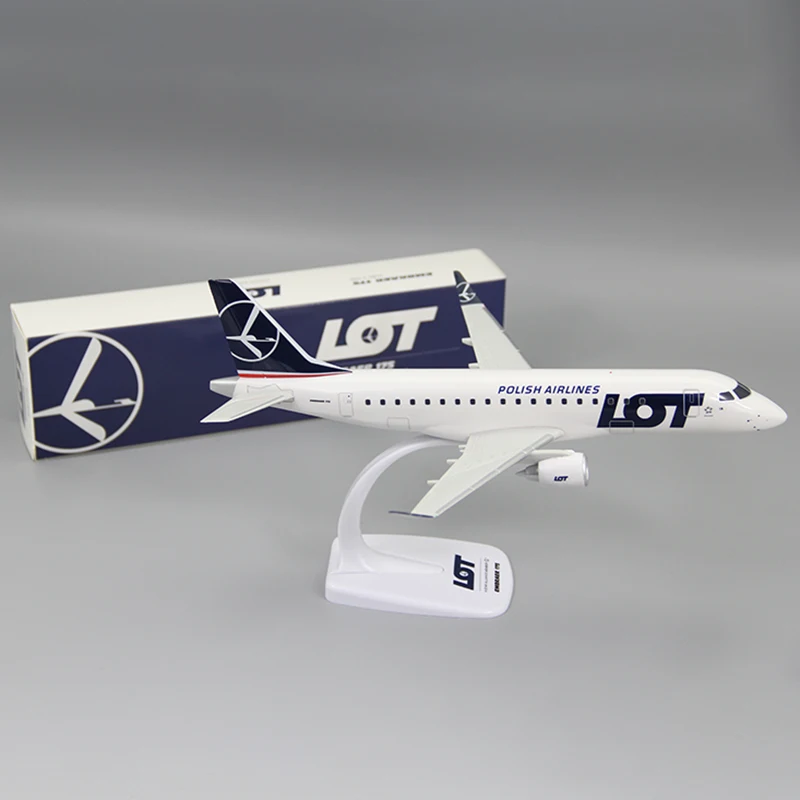 LOT Polish Air E175 E-175 Airplane Model (1/100 Scale)