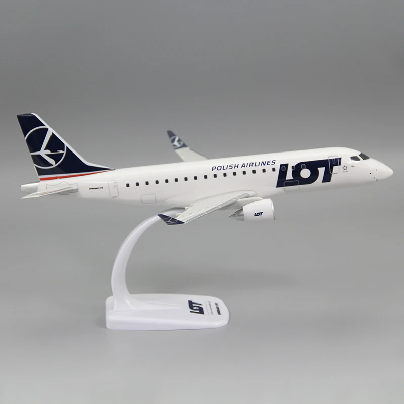 LOT Polish Air E175 E-175 Airplane Model (1/100 Scale)