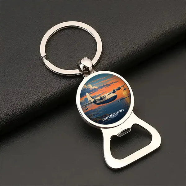 Short S.45 Solent Mk 3 - 3D + Name - Bottle Opener Key Chain - Full Print