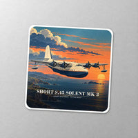 Thumbnail for Short S.45 Solent Mk 3 - 3D - Square Sticker - Close-up